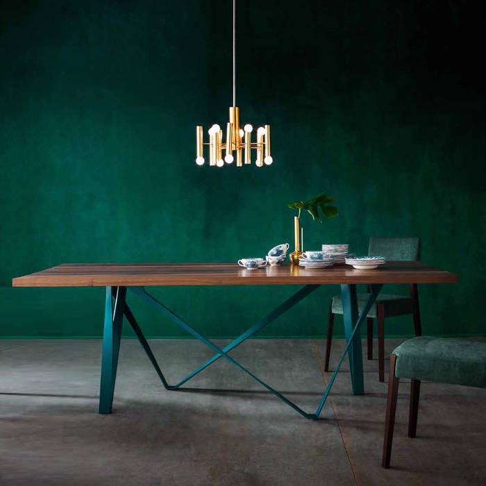 'Wave' Extending table with woven effect by Sedit homify Nowoczesna jadalnia Stoły