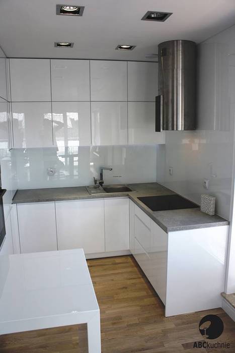 Realizacja Apartament Preludium ABC kuchnie Minimalistyczna kuchnia Meble do przechowywania