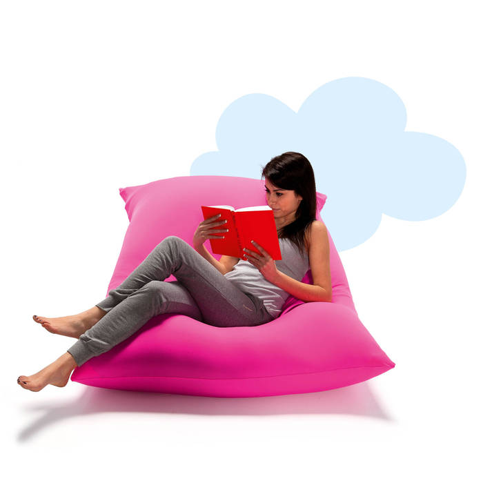 "Large" square expand pouf - floor cushion by Sedit homify غرفة المعيشة ديكورات واكسسوارات