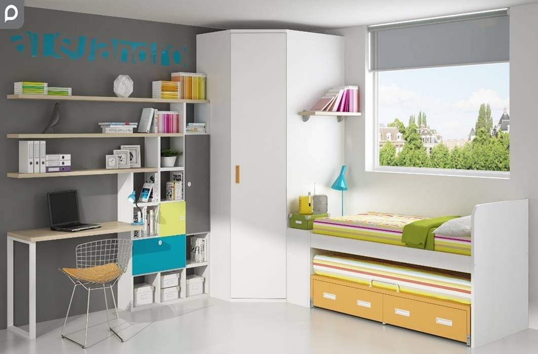 Dormitorio juvenil Azalea Mobihogar-2000 Dormitorios infantiles de estilo moderno Camas y cunas