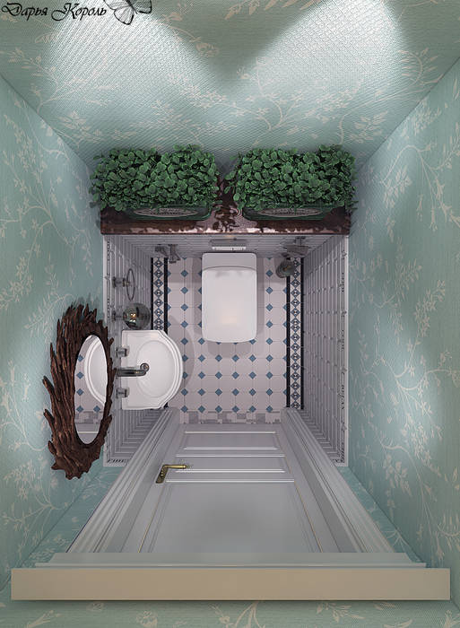Guest WC, Your royal design Your royal design Landelijke badkamers