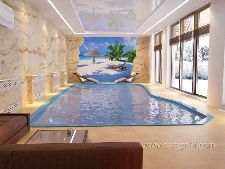 Киевская обл, г. Бровары, дом 200 м2 , студия Design3F студия Design3F Moderne Pools