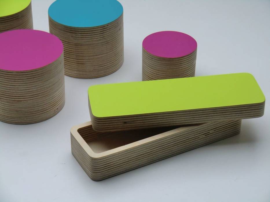Aufbewahrung, farbdoktor farbdoktor Minimalist study/office Wood Wood effect Storage