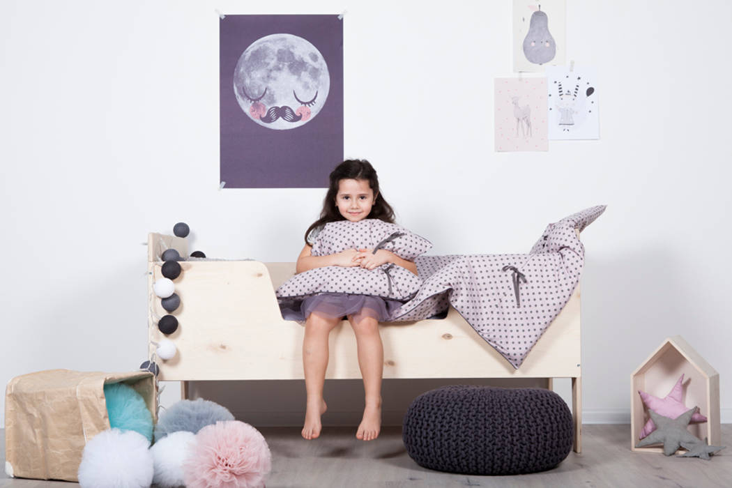 Pościel dziewczęca bawełniana w groszki My Label Skandynawski pokój dziecięcy Akcesoria i dekoracje