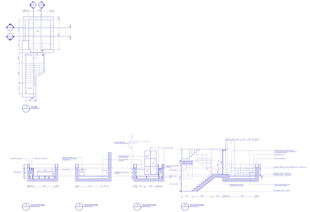 Peponi House - Section showing Terrace STUDIO [D] TALE