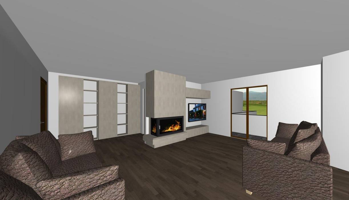 Zona Divani Davanti Al Camino Studio Design D Interni Frigerio Lisa Soggiorno Moderno Homify