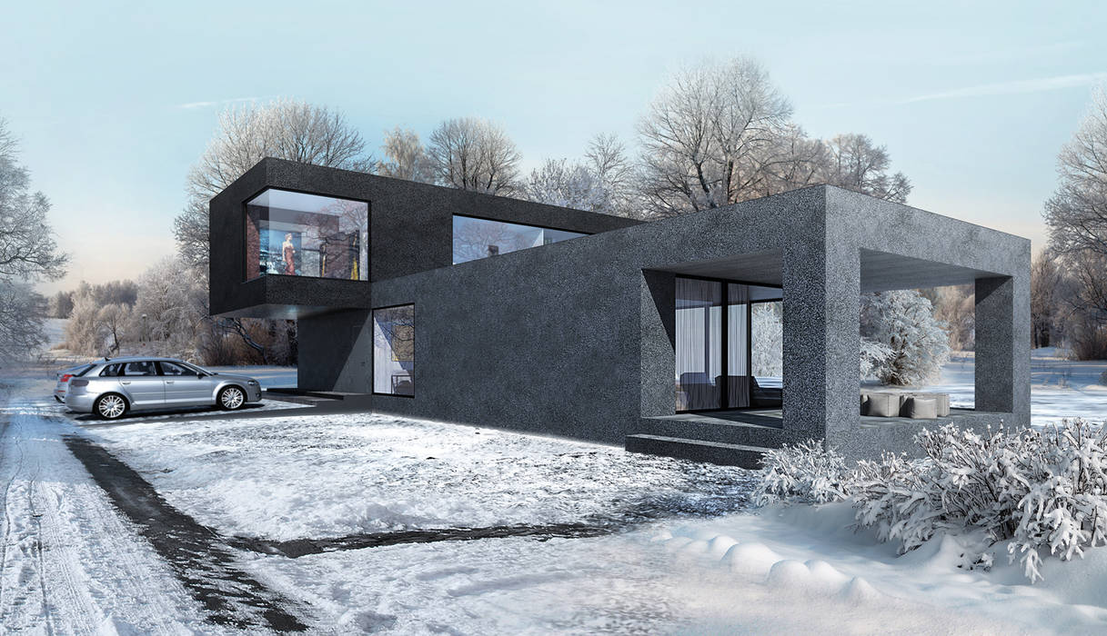 Hammer House ALEXANDER ZHIDKOV ARCHITECT Дома в стиле минимализм