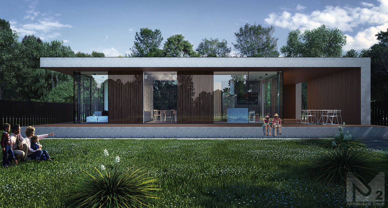 Prefabricated House, ALEXANDER ZHIDKOV ARCHITECT ALEXANDER ZHIDKOV ARCHITECT Rumah Minimalis