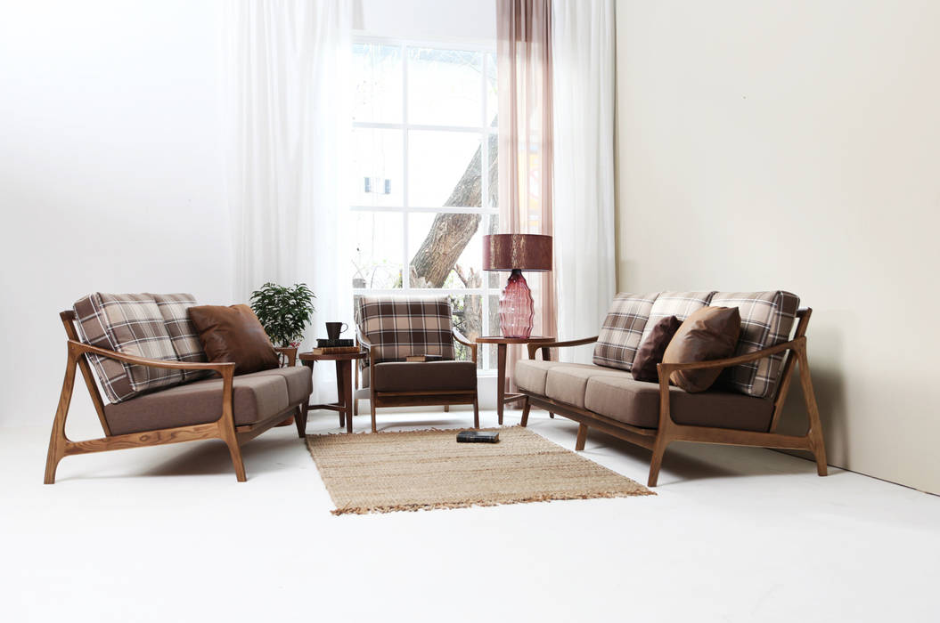 Hello! EMMA Retro Sofa series, STYLE-K STYLE-K ห้องนั่งเล่น โซฟาและเก้าอี้นวม