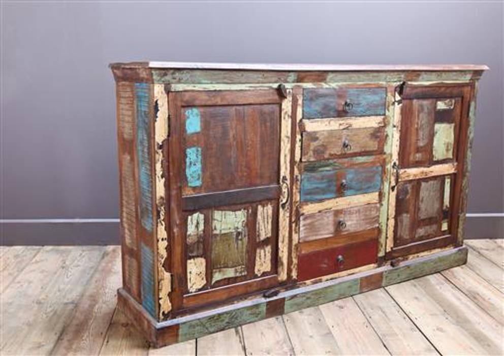 Recycled Teak Kitchen Cupboard Vintage Archive Rustic style kitchen Cabinets & shelves