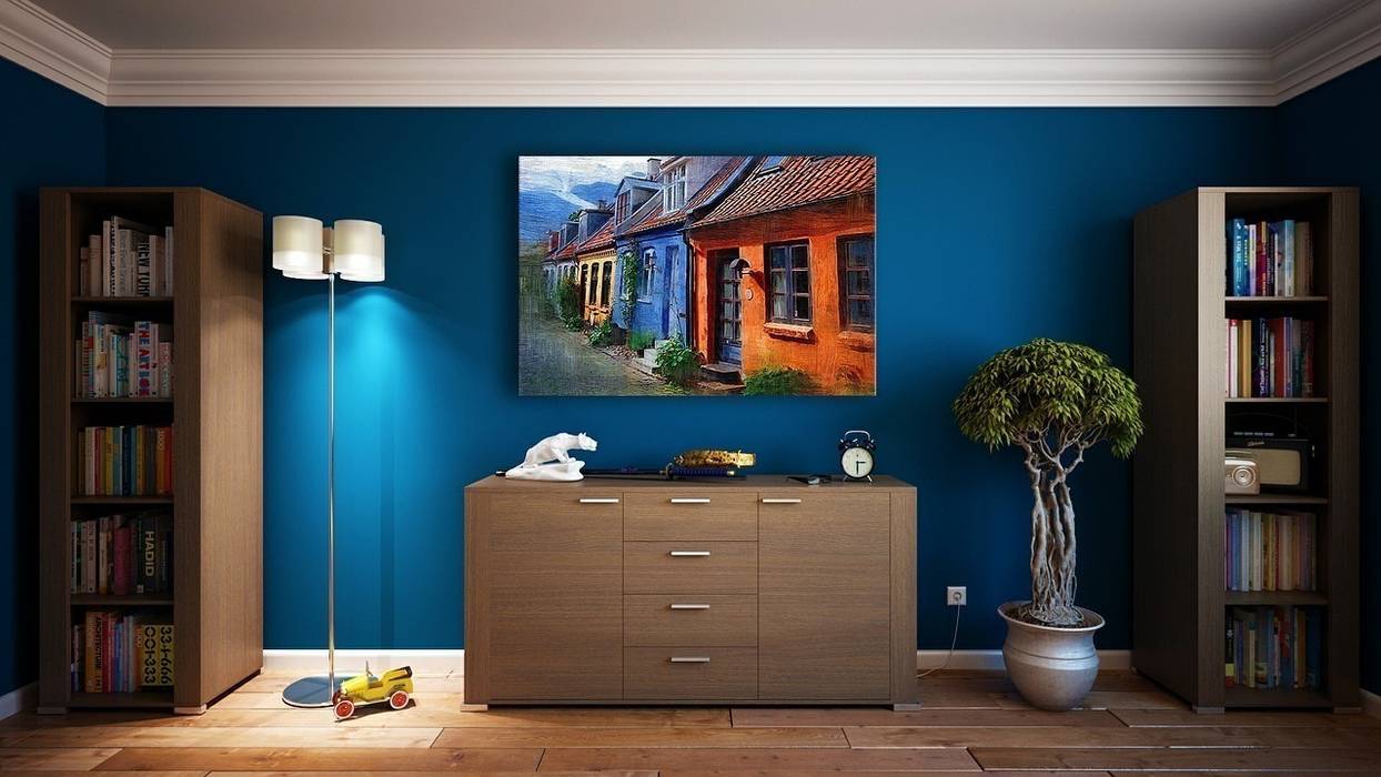 blau Cocooninberlin Moderne Wände & Böden Wand- und Bodenbeläge