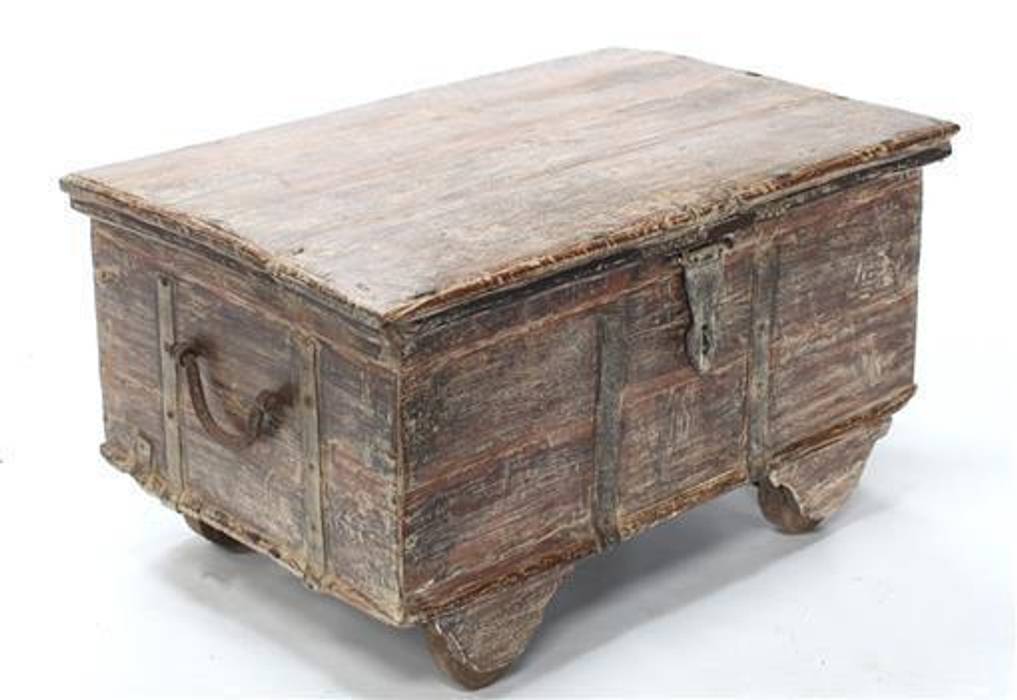 Vintage Wooden Trunk Vintage Archive Asian style living room Side tables & trays