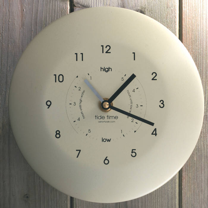 Time & Tide Clock - Cream ashortwalk Modern living room Accessories & decoration