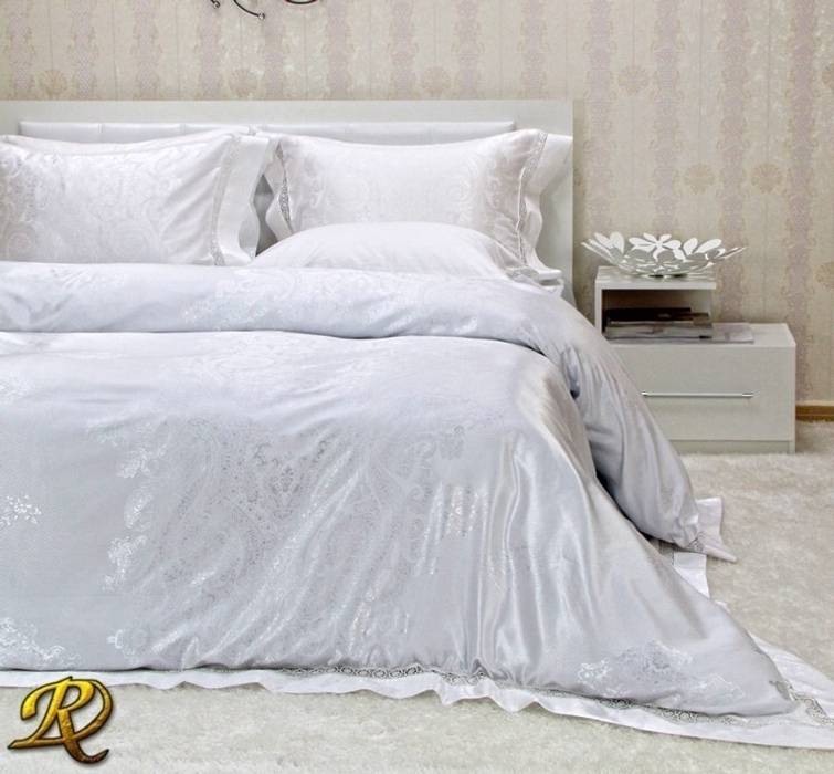 White Tiara Cotton Sateen Jacquard & Lace Roxyma Dream UK Спальня Текстиль