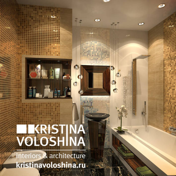 жилой комплекс "Маяк", kristinavoloshina kristinavoloshina Ванная комната в стиле модерн