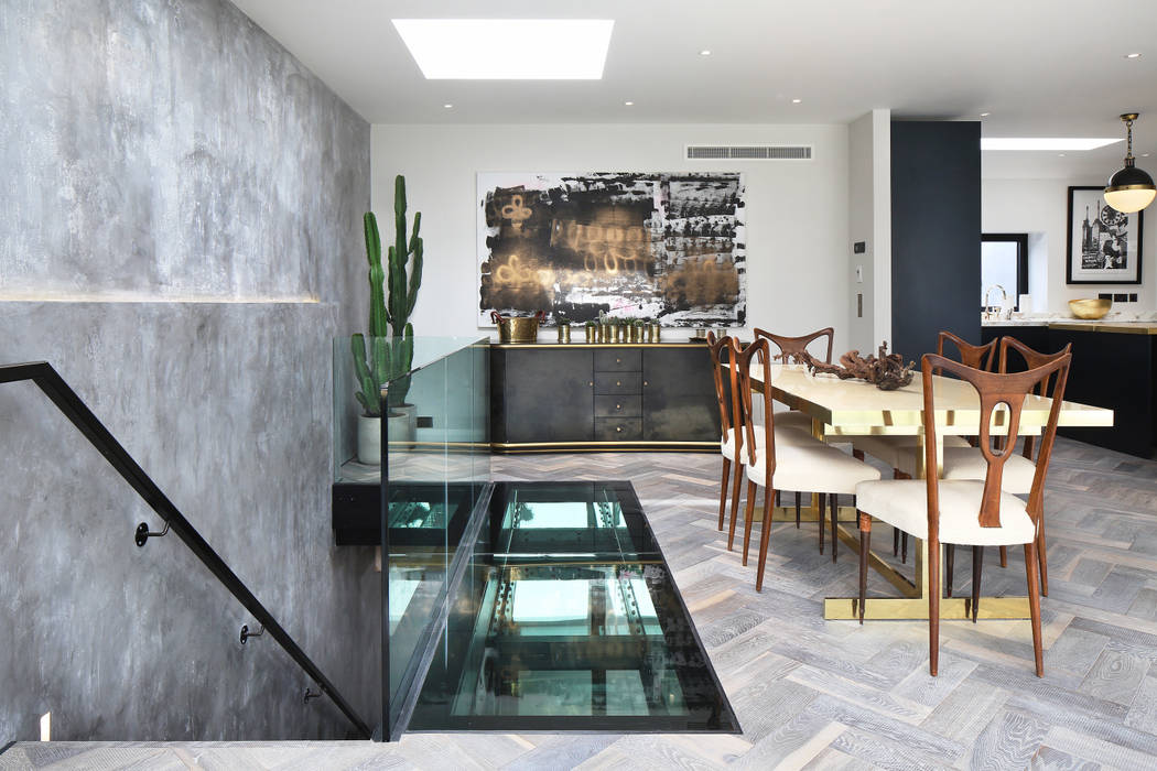 Luxury London penthouse, Alex Maguire Photography Alex Maguire Photography Ruang Makan Modern