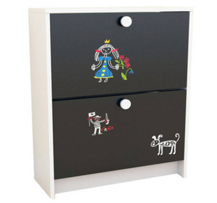 Armario zapatero infantil pizarrín 2 trampones con pizarra de