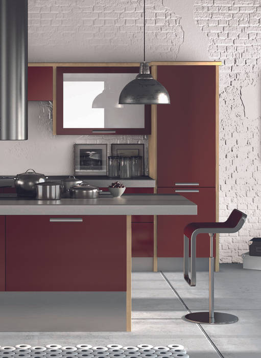 DM Design Burgundy Door Range homify Modern style kitchen