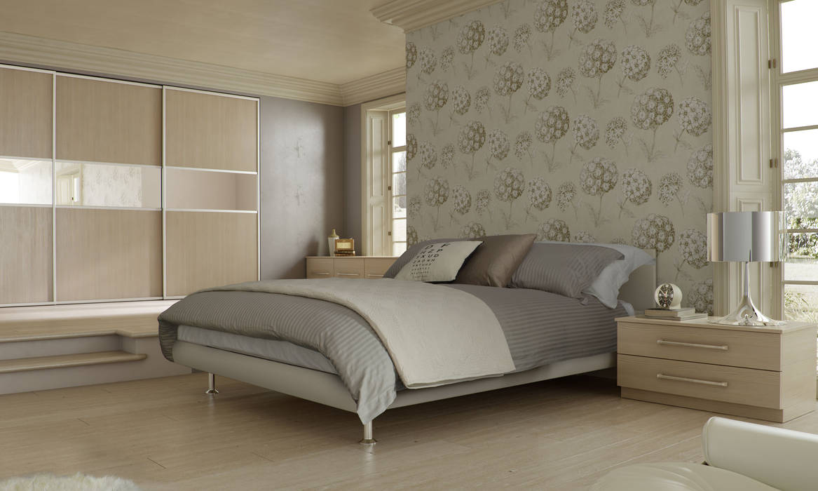 DM Design Champagne Avola Sliding Wardrobes homify Modern style bedroom