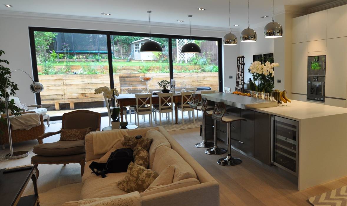 Credition Hill - Hampstead, London NW3 Hampstead Kitchens Dapur Modern Cabinets & shelves