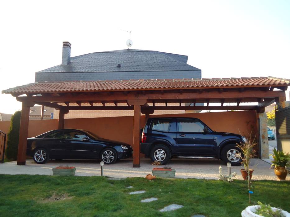 Garajes de Madera, Pergomadera Pérgolas y Porches de madera Pergomadera Pérgolas y Porches de madera Carport