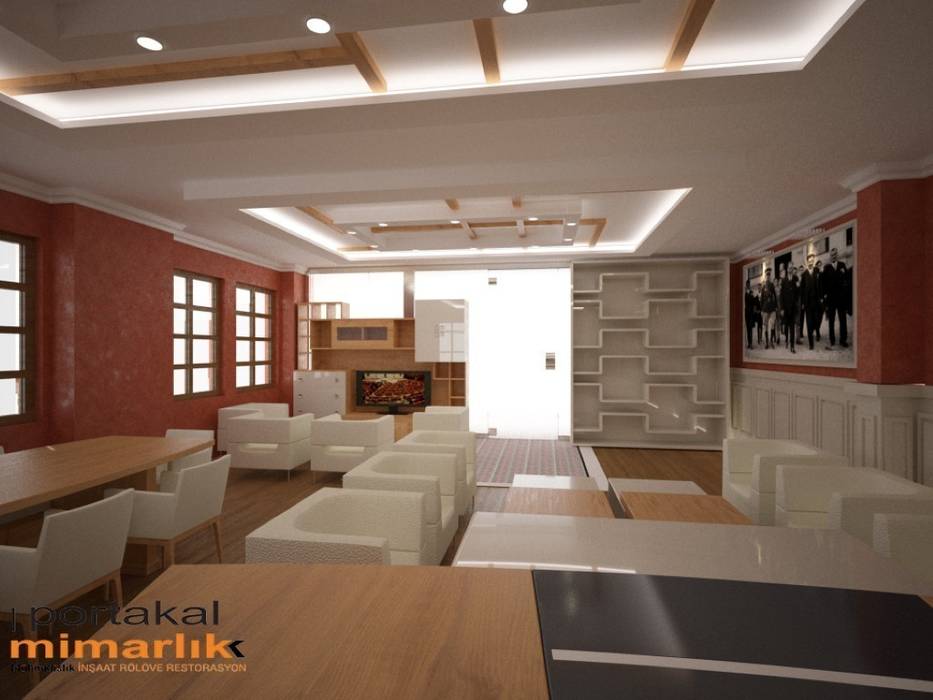 Belediye İç Mimari Dekorasyon Projesi, Portakal mimarlik Portakal mimarlik Commercial spaces Office spaces & stores