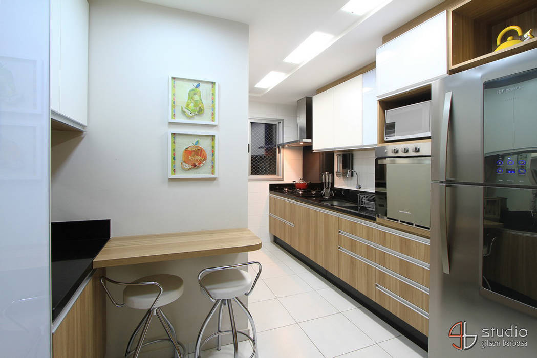 Apartamento Jovem Casal | Campo Grande MS, Camila Tannous Arquitetura & Interiores Camila Tannous Arquitetura & Interiores Eclectic style kitchen