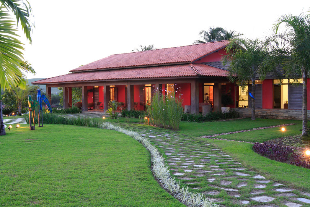 Casa Vermelha, Andréa Calabria Arquitetura Andréa Calabria Arquitetura Rumah Gaya Country