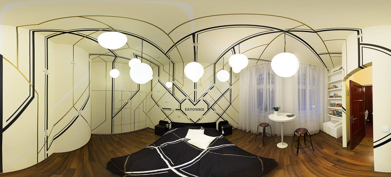 Pokój w Boutique Hoste Patria - Katografika musk collective design Nowoczesna sypialnia