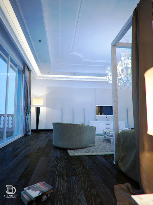 Bedroom, 3D Render&Beyond 3D Render&Beyond Спальня