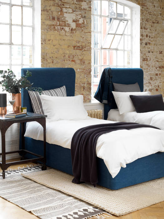 Samphire Twin Divans Button & Sprung Modern style bedroom Beds & headboards