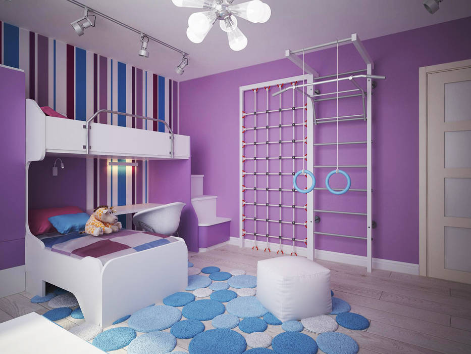 Квартира для души, Polovets design studio Polovets design studio ミニマルスタイルの 子供部屋