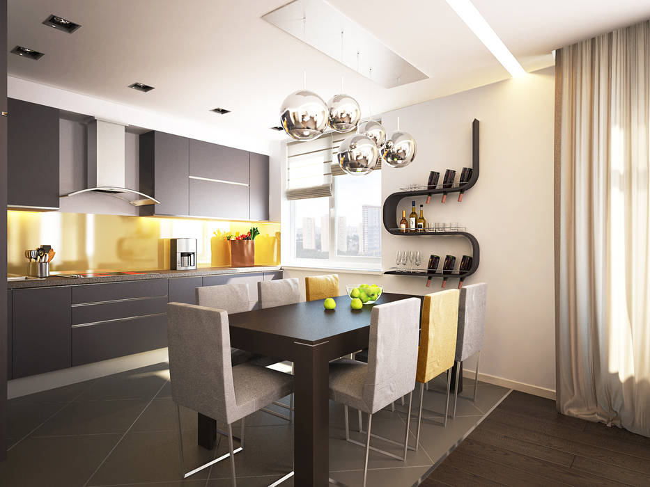 Квартира для души, Polovets design studio Polovets design studio Kitchen