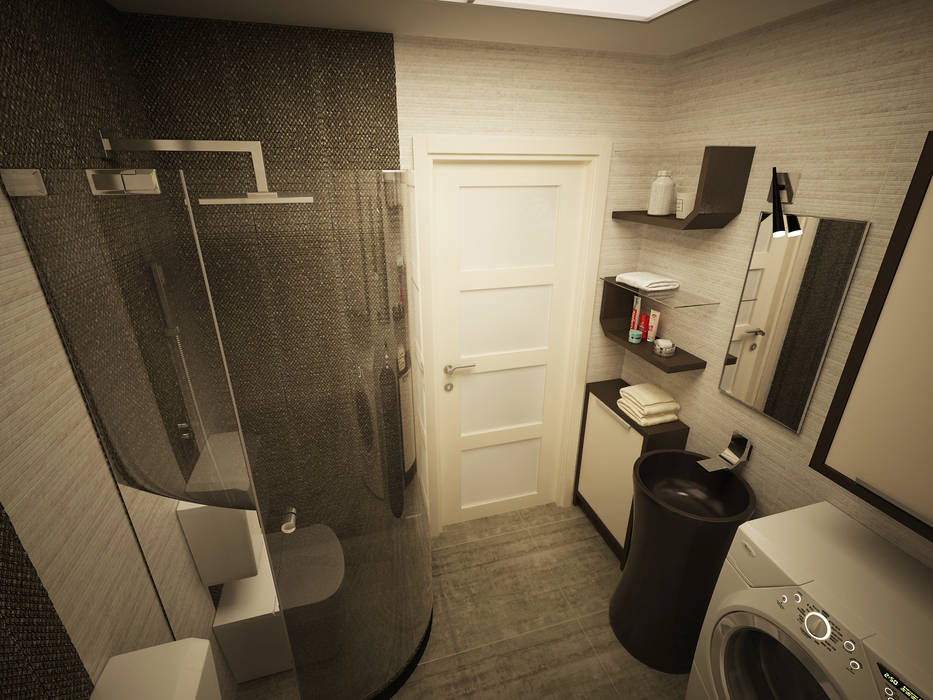 Квартира для души, Polovets design studio Polovets design studio Minimalist style bathroom