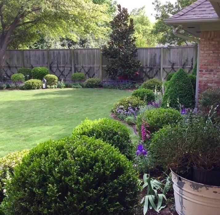 Detalle de jardín en Dallas, Texas, U.S.A a.s.paisajimo Jardines de estilo ecléctico