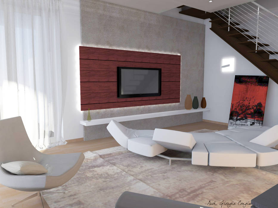 Progettazione di interni-Saronno, Arch. Giorgia Congiu Arch. Giorgia Congiu Modern Living Room