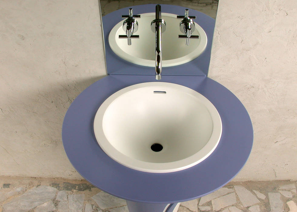 Projekt umywalki z Corianu , Anna Buczny PROJEKTOWANIE WNĘTRZ Anna Buczny PROJEKTOWANIE WNĘTRZ Modern bathroom Sinks