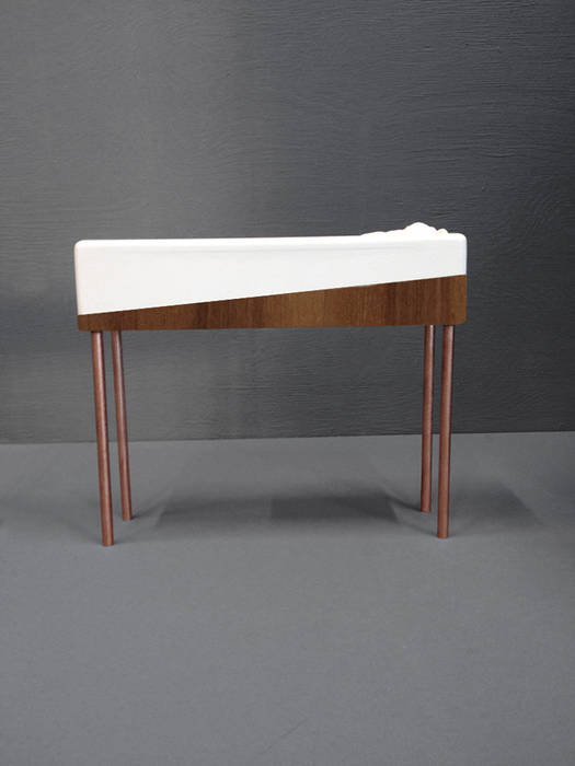 ​Jardin d'Hiver - Console table Teak Géraldine Biard Skandinavische Wohnzimmer Regale