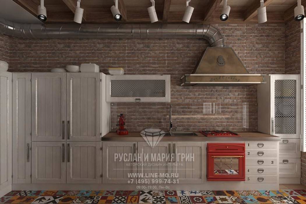 Дизайн кухни в стиле лофт Студия интерьеров «Мария Грин Дизайн» Кухня в стиле лофт