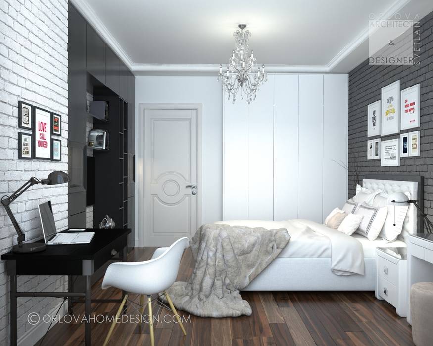 Квартира в Москве, Orlova Home Design Orlova Home Design Спальня в эклектичном стиле