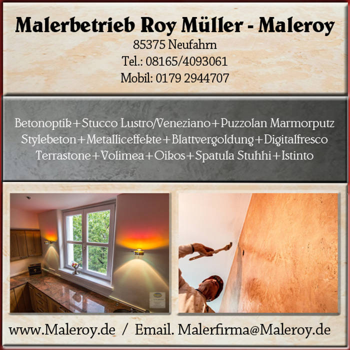 Showroom mit Kreativtechniken im Atrium in Vaterstetten , Malerbetrieb Maleroy Malerbetrieb Maleroy Eclectic style walls & floors
