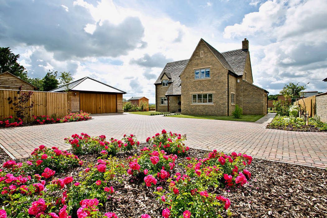 A new build house with far-reaching views Susan Dunstall Landscape & Garden Design