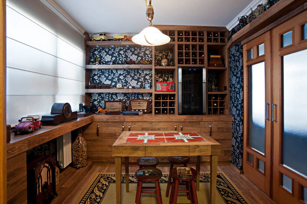 SALA DE HOBBY, Adriane Cesa Arquitetura Adriane Cesa Arquitetura Rustic style wine cellar