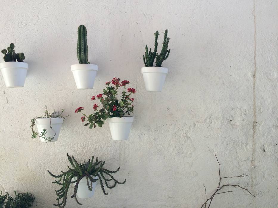 Tiestos y colgadores veraprimavera Meublé Balcones y terrazas de estilo mediterráneo Plantas y flores