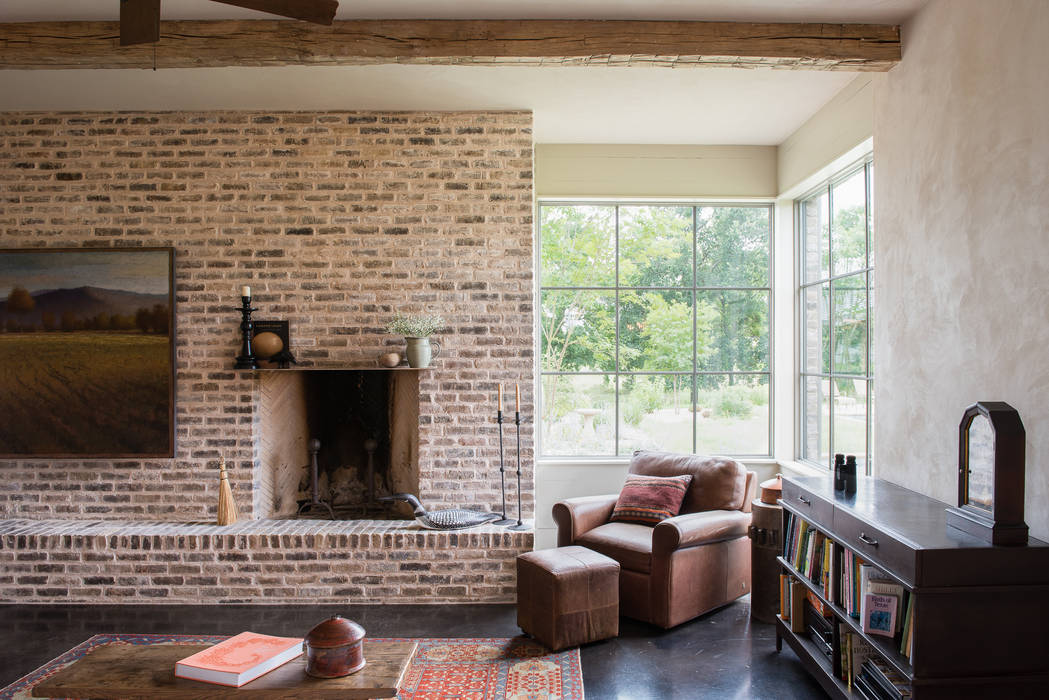 River Ranch Residence Hugh Jefferson Randolph Architects Country style living room