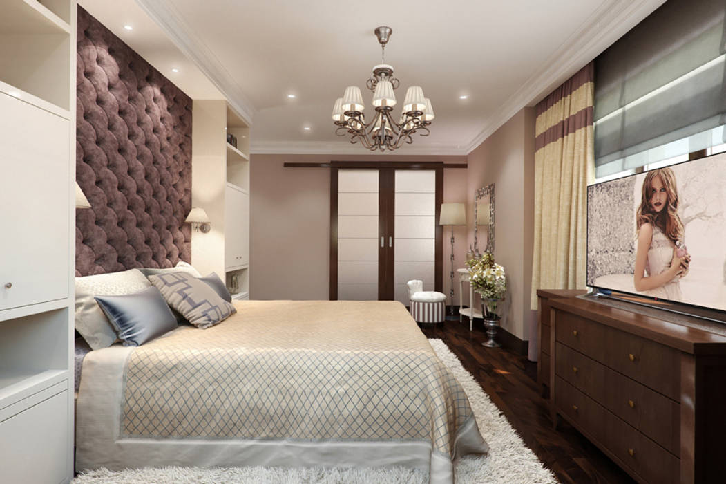 Спальня в брусничных тонах, K-Group K-Group Classic style bedroom