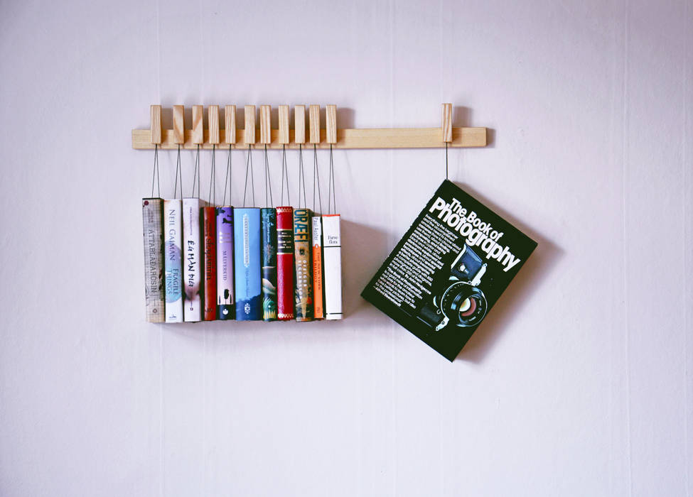 Book rack in Ash, agustav agustav Minimalistyczny salon Regały