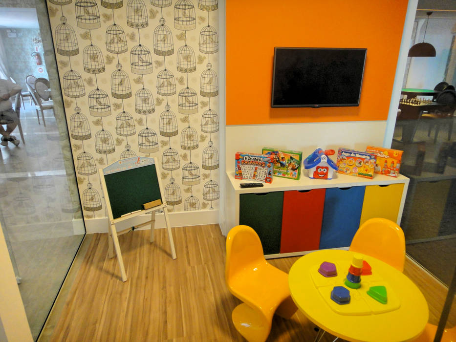 Area de Lazer do Ed. Villa Veneto da Construtora Herde., Gabriela Herde Arquitetura & Design Gabriela Herde Arquitetura & Design Nursery/kid’s room