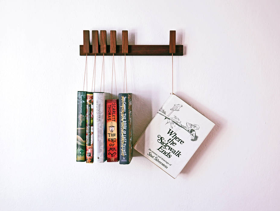 Mini book rack in Walnut, agustav agustav Living room Shelves