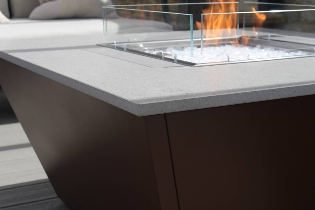 Aztec Gas Fire Table - Cotswold Rivelin Modern garden Fire pits & barbecues